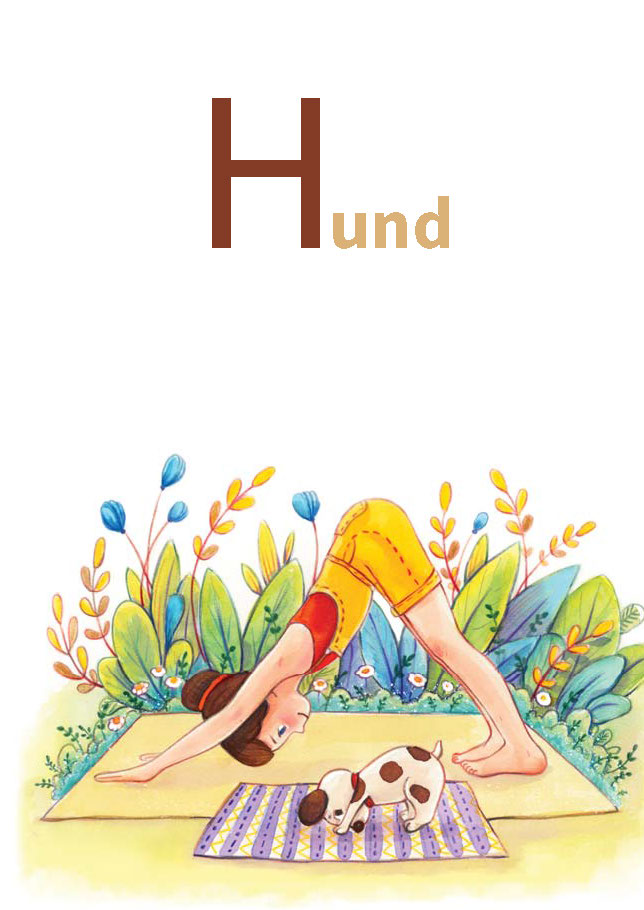 Hund - Yoga Alphabet Karten