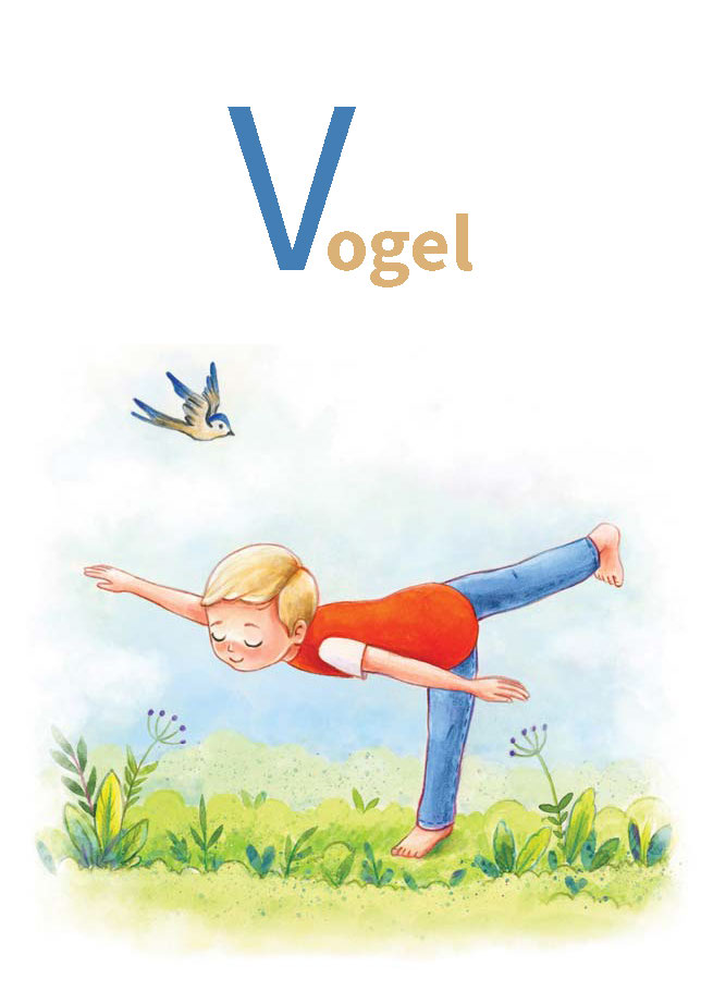 Vogel - Yoga Alphabet Karten